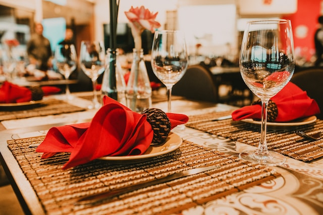 diningroom table with decor